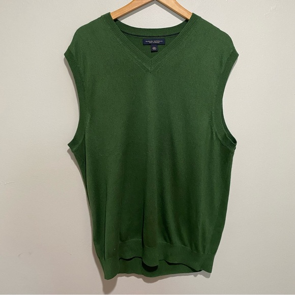 Banana Republic Other - Banana Republic Silk Cashmere Green V-Neck‎ Sweater Vest Size L